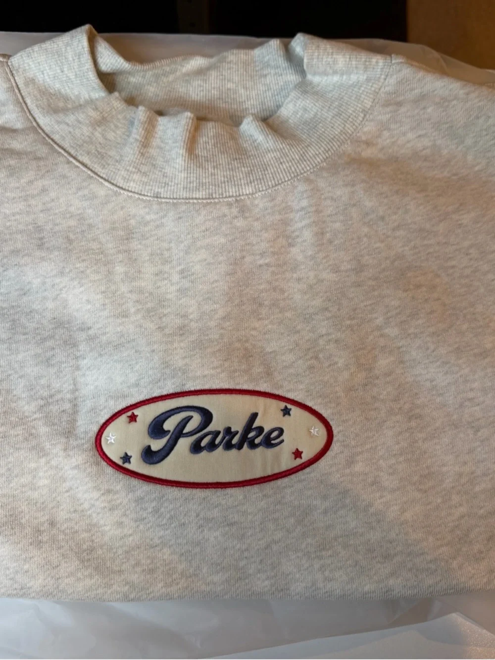 Parke Embroidered Logo Crewneck Sweatshirt from the coastal collection S/M